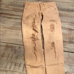 Blush Colored Destroyed Denim Size 7 Years